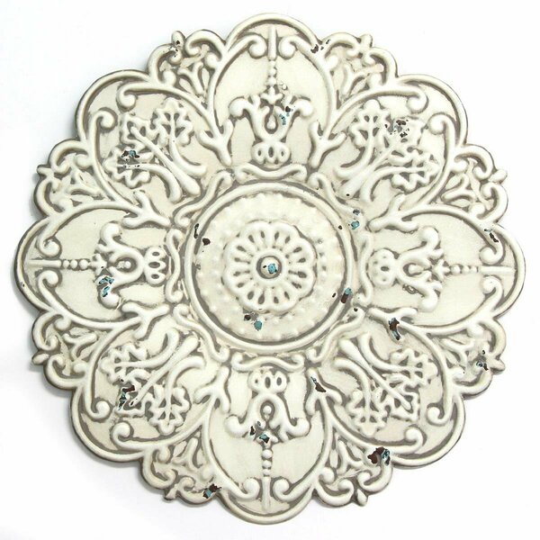 Kd Estanteria Small White Medallion Wall Decor KD3092173